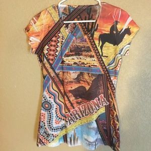 Never Worn, Arizona Graphic, Medium, Fitted Shirt